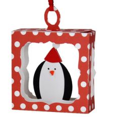 penguin hanging ornament box