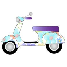 floral scooter