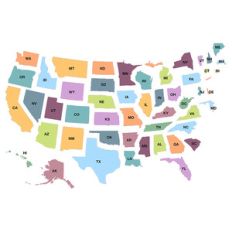 u.s. states planner stickers