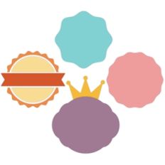 retro badges and labels