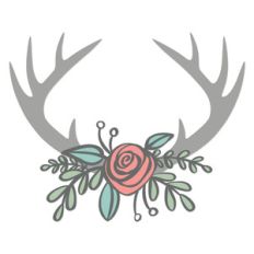 boho floral antlers
