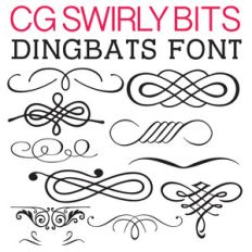 cg swirly bits dingbats