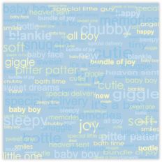 baby boy word paper