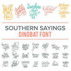 southern sayings dingbat font