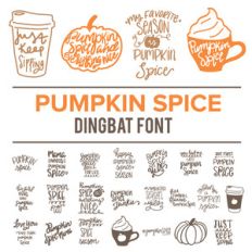 pumpkin spice dingbat font