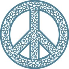 peace sign with flowers