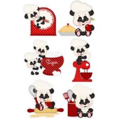 panda bear chefs cooking