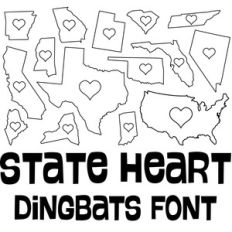 state heart dingbats