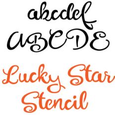 pn lucky star stencil