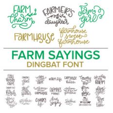 farm sayings dingbat font