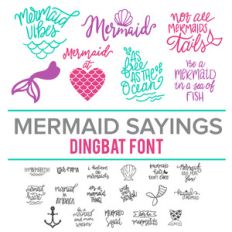 mermaid sayings dingbat font