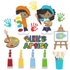 little artist school stickers