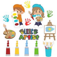 little artist school stickers