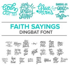 faith sayings dingbat font