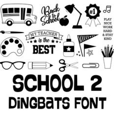 school 2 dingbats font