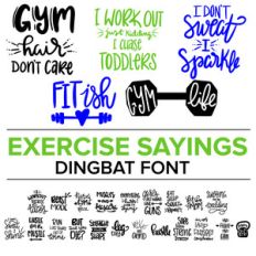 exercise sayings dingbat font
