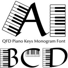 qfd piano keys monogram font