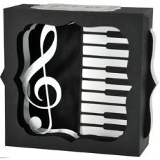 piano keys gift card box
