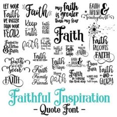 faithful inspiration quote font