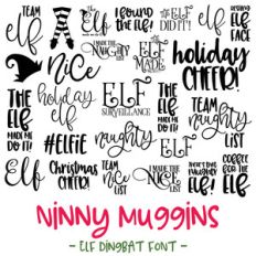 ninny muggins christmas elf font