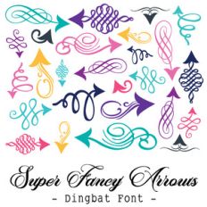 super fancy arrow font