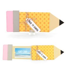 pencil shaped gift card holder