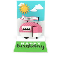pop up card birthday camper