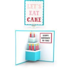 pop up card birthday cake