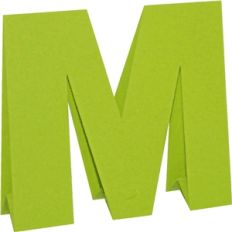 3d standing letters-m