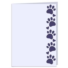 pet prints lace edged card