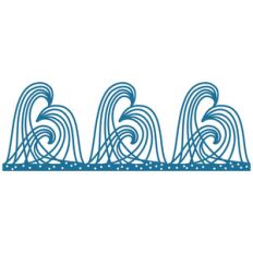 waves papercut border