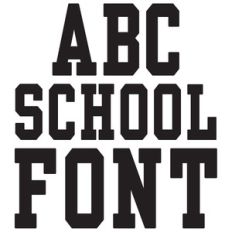 school font