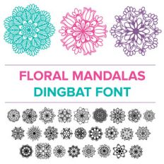 floral mandalas dingbat font