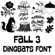 fall 3 dingbats font