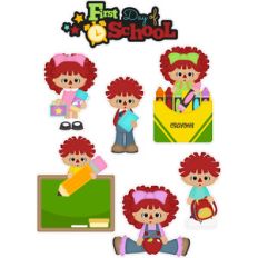 school raggedy ann and andy stickers