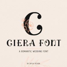 ciera romantic wedding font