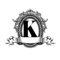 framed k monogram
