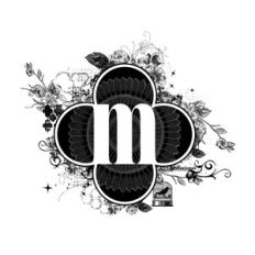 floral m monogram