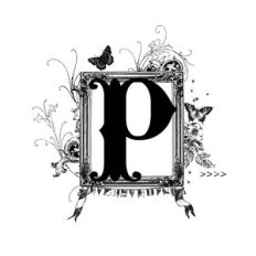 framed p monogram