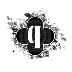 floral q monogram