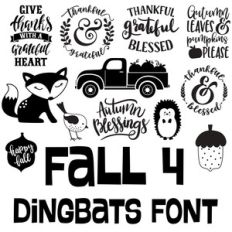 fall 4 dingbats font
