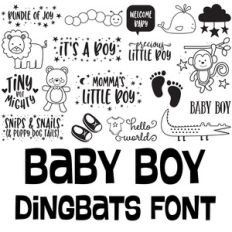 baby boy dingbats font