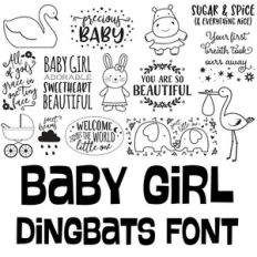 baby girl dingbats font