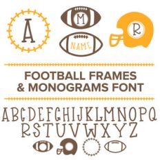 football frames and monograms font