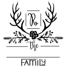 monogram family name frame