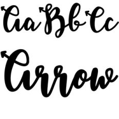 arrow script font