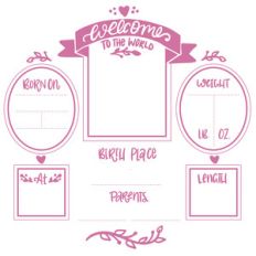 baby girl birth announcement
