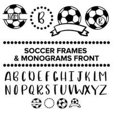 soccer frames and monograms font