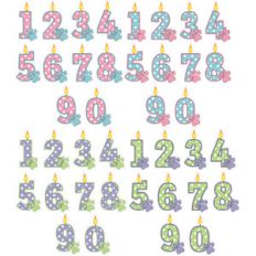 dog paw number candles