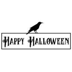 happy halloween horizontal sign
